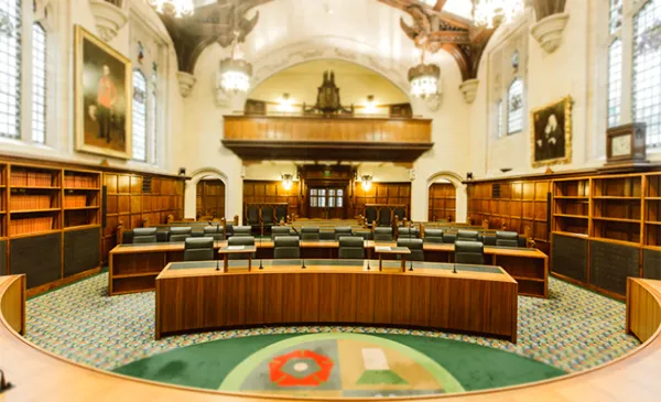 The inner courtroom of the Supreme Court of the UK (Crown Copyright)